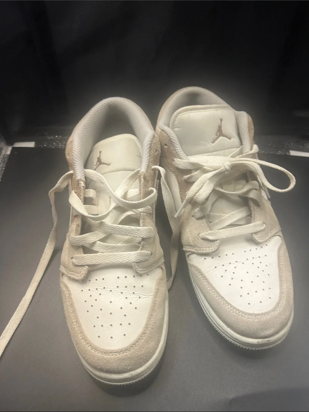 Nike Low-Top Sneakers in White and Beige
